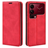 Xiaomi 18 Pro Max EIDERWOOD Artificial Leather Flip Case with Wallet and Stand Function - Red