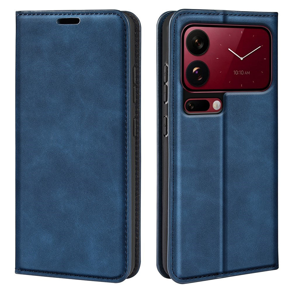 Xiaomi 18 Pro Max EIDERWOOD Artificial Leather Flip Case with Wallet and Stand Function - Blue