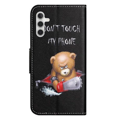 Samsung Galaxy A34 (5G) Leather Wallet Case & Print - "Don't Touch My Phone"