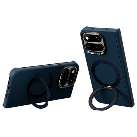 Google Pixel 11 Pro Fold ABEEL Hard Soft-Touch Plastic Case w. Kickstand - MagSafe Compatible - Dark Blue