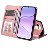 Honor 600 Smart EIDERWOOD Flip Cover in Faux Leather - Pink
