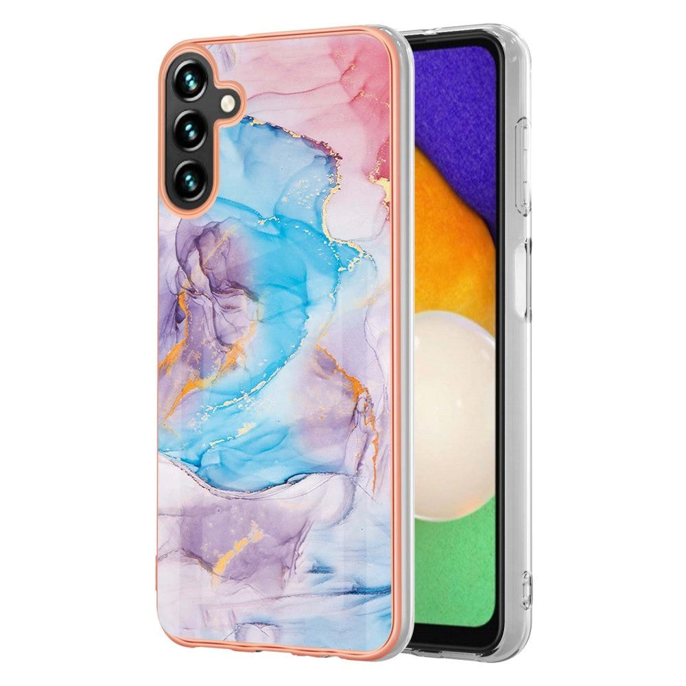 Samsung Galaxy A14 (5G) Plastic Case - Blue / Purple Marble