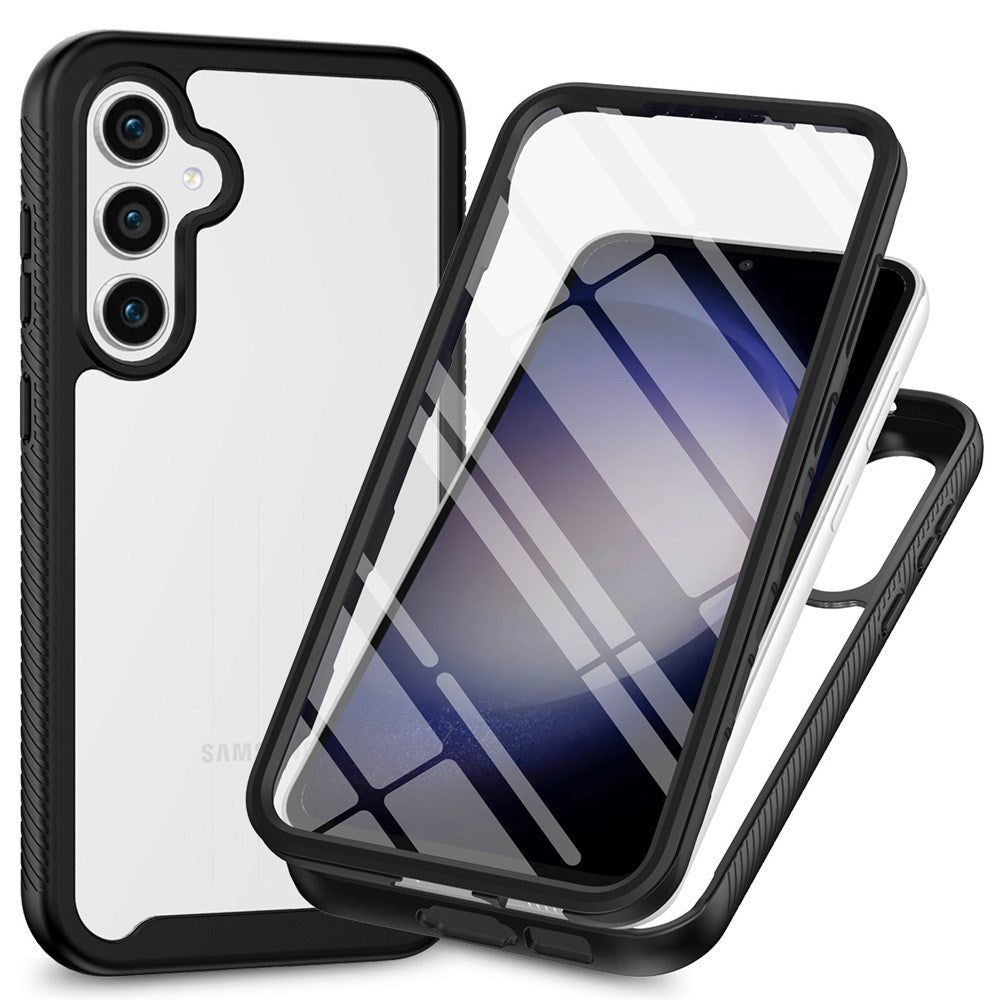 Samsung Galaxy S26 FE / S25 FE EIDERWOOD Hybrid Case with Built-in Screen Protector - Transparent / Black