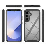 Samsung Galaxy S26 FE / S25 FE EIDERWOOD Hybrid Case with Built-in Screen Protector - Transparent / Black