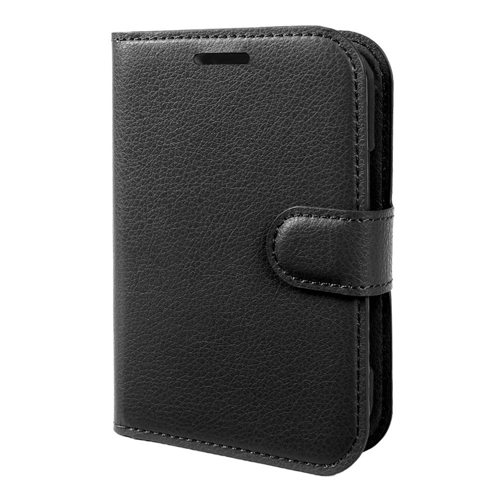 iPhone Duo EIDERWOOD Faux Leather Flip Case w. Card Holder & Stand Function - Black