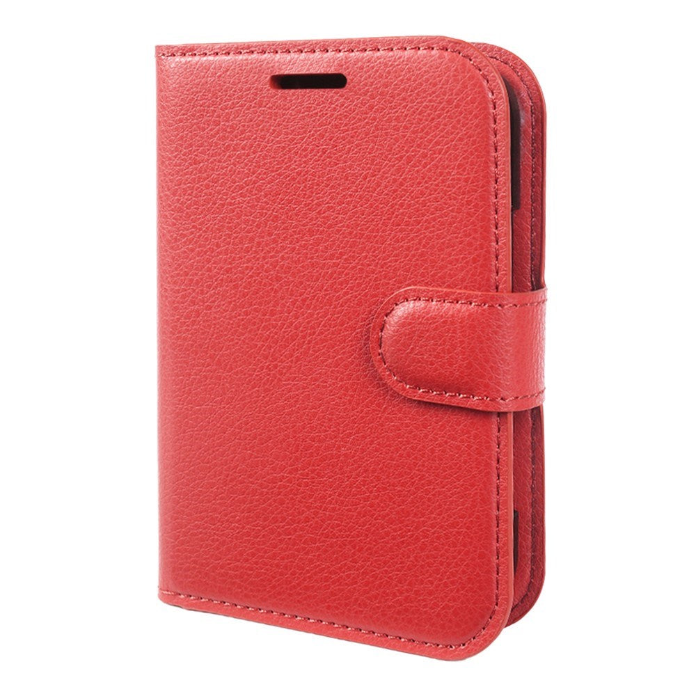 iPhone Duo EIDERWOOD Faux Leather Flip Case w. Card Holder & Stand Function - Red