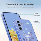 Samsung Galaxy S26 FE EIDERWOOD Flexible Plastic Case with Floral Motif - Transparent / Violets