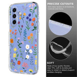 Samsung Galaxy S26 FE EIDERWOOD Flexible Plastic Case with Floral Motif - Transparent / Different Flowers