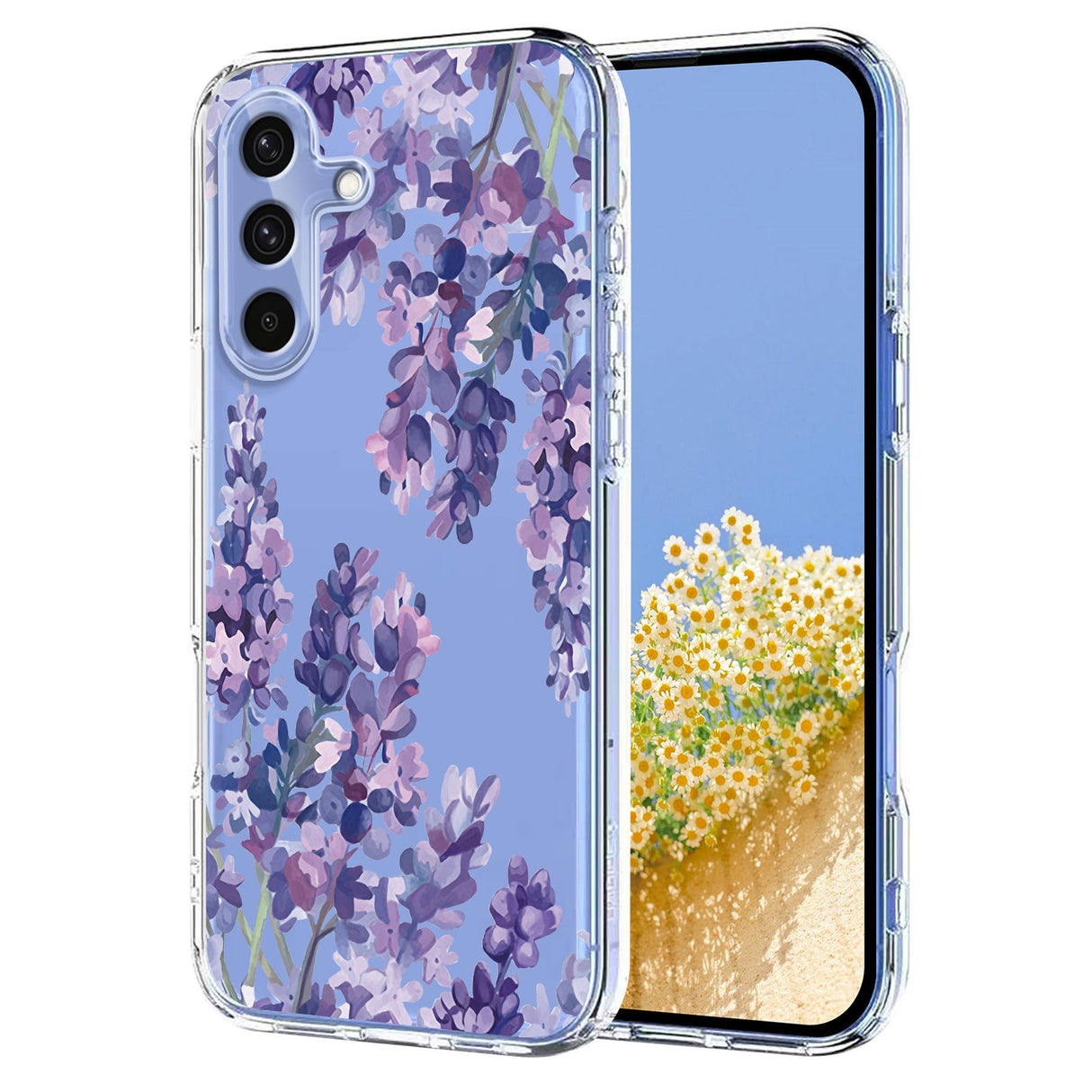 Samsung Galaxy S26 FE EIDERWOOD Flexible Plastic Case with Floral Motif - Transparent / Wisteria