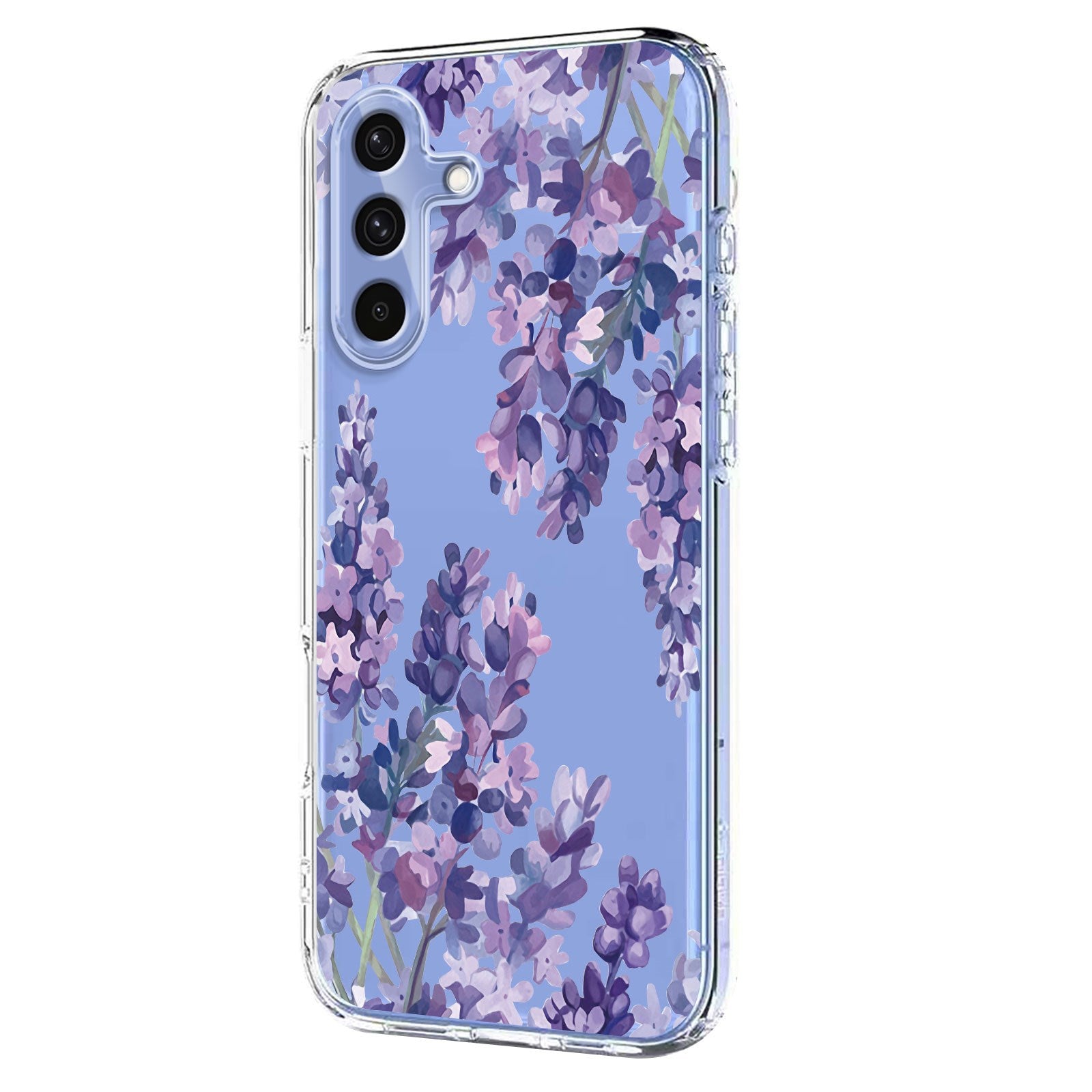 Samsung Galaxy S26 FE EIDERWOOD Flexible Plastic Case with Floral Motif - Transparent / Wisteria