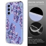 Samsung Galaxy S26 FE EIDERWOOD Flexible Plastic Case with Floral Motif - Transparent / Wisteria