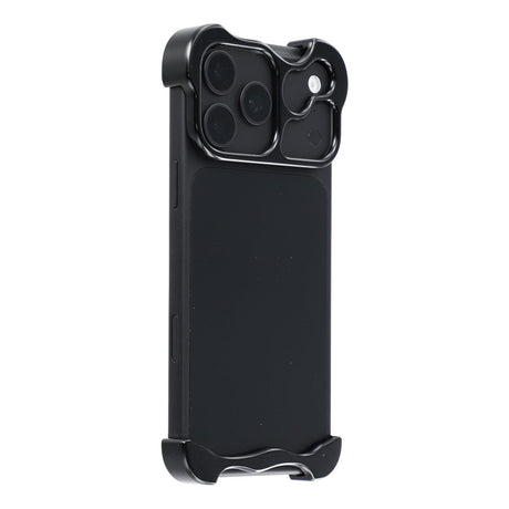 iPhone 18 Pro Max Two-Piece Metal Bumper Case - Black