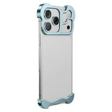 iPhone 18 Pro Max Two-Piece Metal Bumper Case - Blue