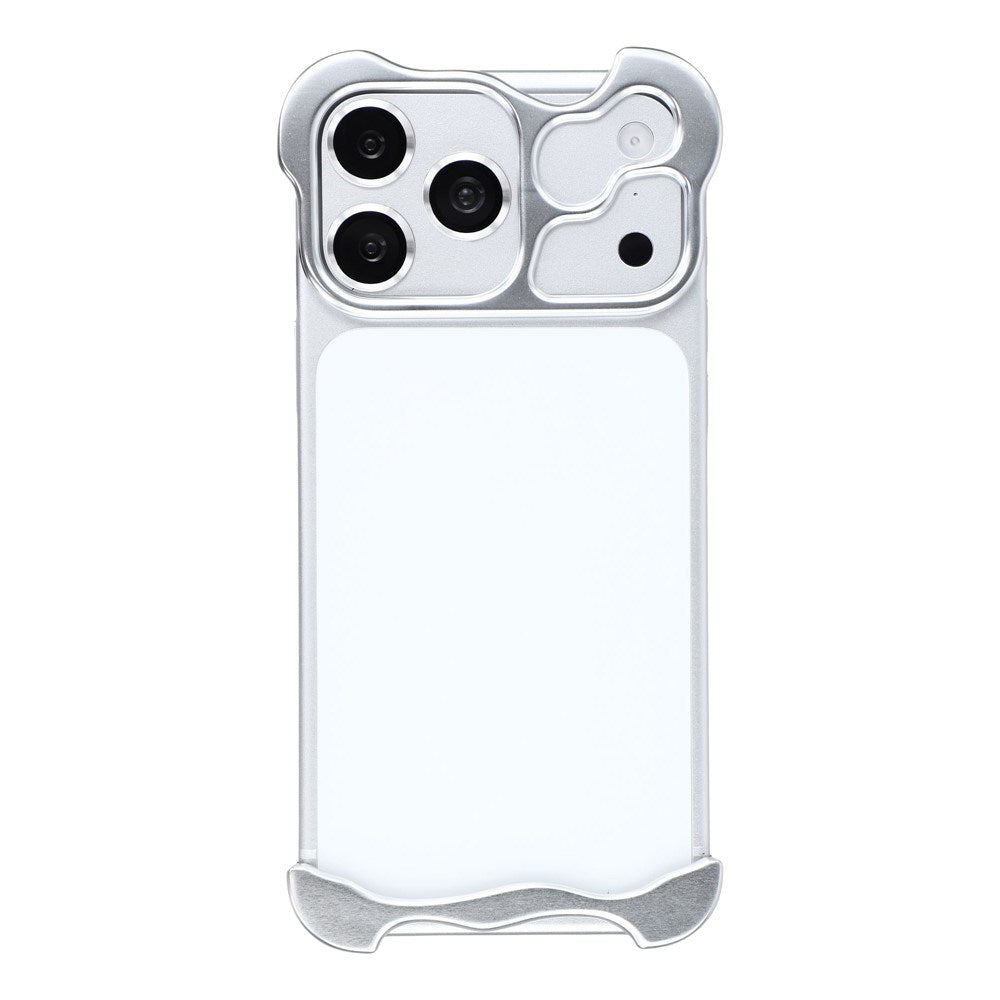 iPhone 18 Pro Max Two-Piece Metal Bumper Case - Silver