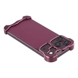iPhone 18 Pro Max Two-Piece Metal Bumper Case - Purple