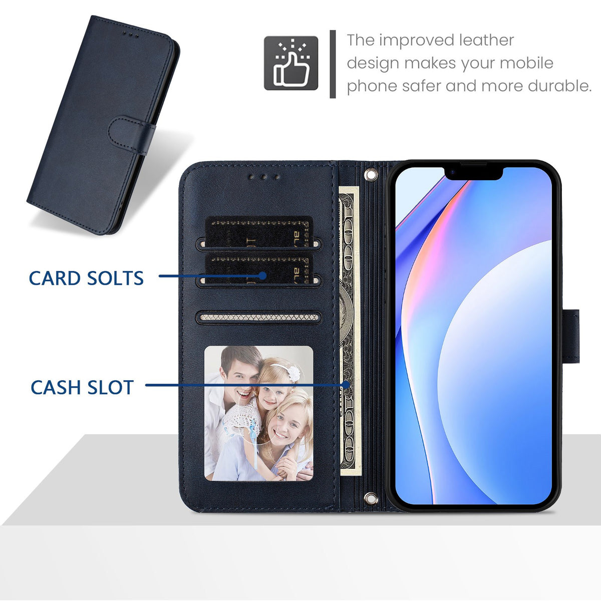 Xiaomi Redmi Note 17 Pro Max (5G) EIDERWOOD Faux Leather Flip Case with Strap - Blue