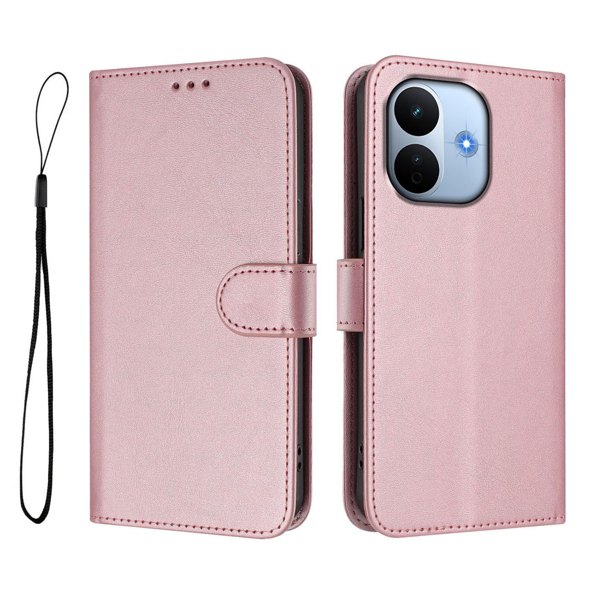 Xiaomi Redmi Note 17 Pro Max (5G) EIDERWOOD Faux Leather Flip Case with Strap - Pink