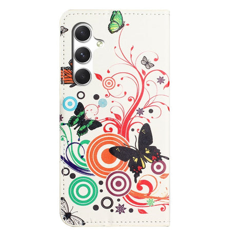 Samsung Galaxy S26 FE EIDERWOOD Flip Case with Wallet and Stand Function - White / Butterflies