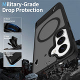 Samsung Galaxy S26 FE / S25 FE EIDERWOOD Hybrid Case with Kickstand - MagSafe Compatible - Black