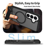 Samsung Galaxy S26 FE / S25 FE EIDERWOOD Hybrid Case with Kickstand - MagSafe Compatible - Black