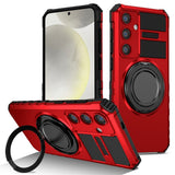 EIDERWOOD Samsung Galaxy S26 FE / S25 FE Tough Case w. Magnetic Kickstand - Red