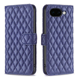 Google Pixel 11a EIDERWOOD Textured Faux Leather Flip Case with Card Holder & Stand Function - Blue
