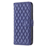 Google Pixel 11a EIDERWOOD Textured Faux Leather Flip Case with Card Holder & Stand Function - Blue