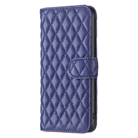 Google Pixel 11a EIDERWOOD Textured Faux Leather Flip Case with Card Holder & Stand Function - Blue