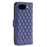 Google Pixel 11a EIDERWOOD Textured Faux Leather Flip Case with Card Holder & Stand Function - Blue