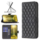Google Pixel 11a EIDERWOOD Textured Faux Leather Flip Case with Card Holder & Stand Function - Black