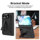 iPhone Fold EIDERWOOD Case with Screen Protector, Camera Protector and Stylus - Black