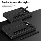 iPhone Fold EIDERWOOD Case with Screen Protector, Camera Protector and Stylus - Black