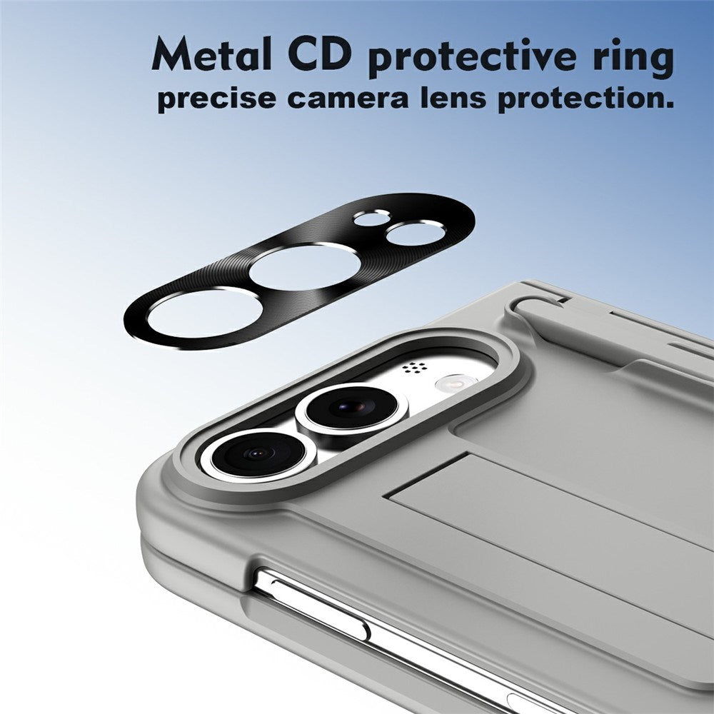 iPhone Fold EIDERWOOD Case with Screen Protector, Camera Protector and Stylus - Grey