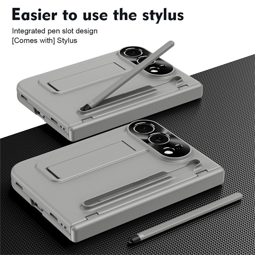 iPhone Fold EIDERWOOD Case with Screen Protector, Camera Protector and Stylus - Grey