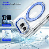 iPhone Fold EIDERWOOD Hybrid Case with Kickstand - MagSafe Compatible - Transparent / Black