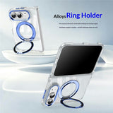 iPhone Fold EIDERWOOD Hybrid Case with Kickstand - MagSafe Compatible - Transparent / Gold