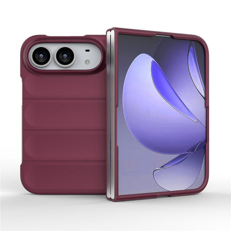 iPhone Fold EIDERWOOD Rugged Plastic Case - Dark Red