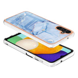 Samsung Galaxy A34 (5G) Plastic Case - Blue / White Marble