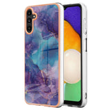 Samsung Galaxy A34 (5G) Plastic Case - Blue / Purple Marble