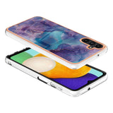 Samsung Galaxy A34 (5G) Plastic Case - Blue / Purple Marble