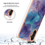 Samsung Galaxy A34 (5G) Plastic Case - Blue / Purple Marble