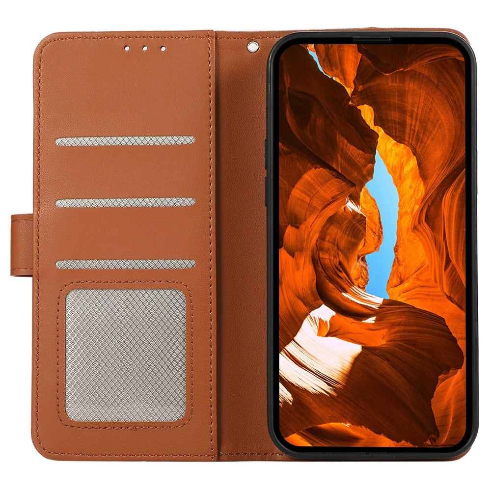 Google Pixel 11a EIDERWOOD Faux Leather Flip Case with RFID Blocking - Brown