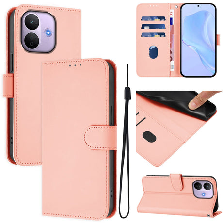 Xiaomi Redmi Note 17 Pro (5G) EIDERWOOD Faux Leather Flip Case with Strap - Pink