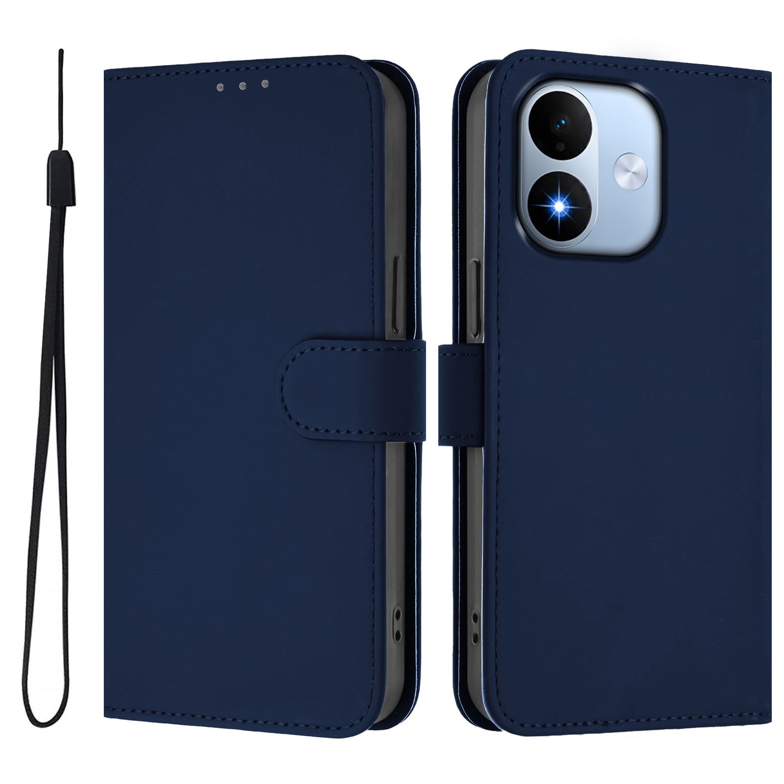 Xiaomi Redmi Note 17 (5G) EIDERWOOD Faux Leather Flip Case with Strap - Blue