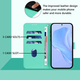 Xiaomi Redmi 17C (5G) EIDERWOOD Artificial Leather Flip Case with Strap - Turquoise