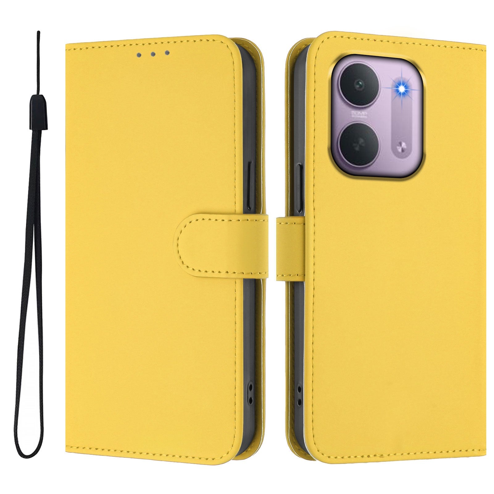 Xiaomi Redmi 17C (5G) EIDERWOOD Artificial Leather Flip Case with Strap - Yellow