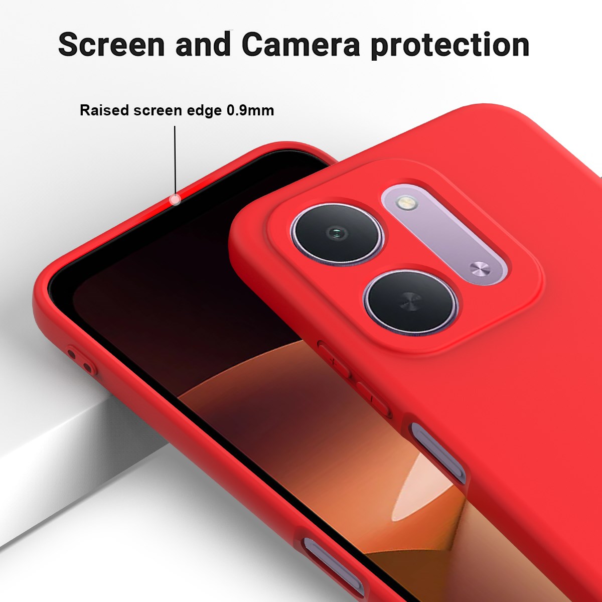 Xiaomi Redmi 17C (5G) EIDERWOOD Silicone Case w. Strap - Red