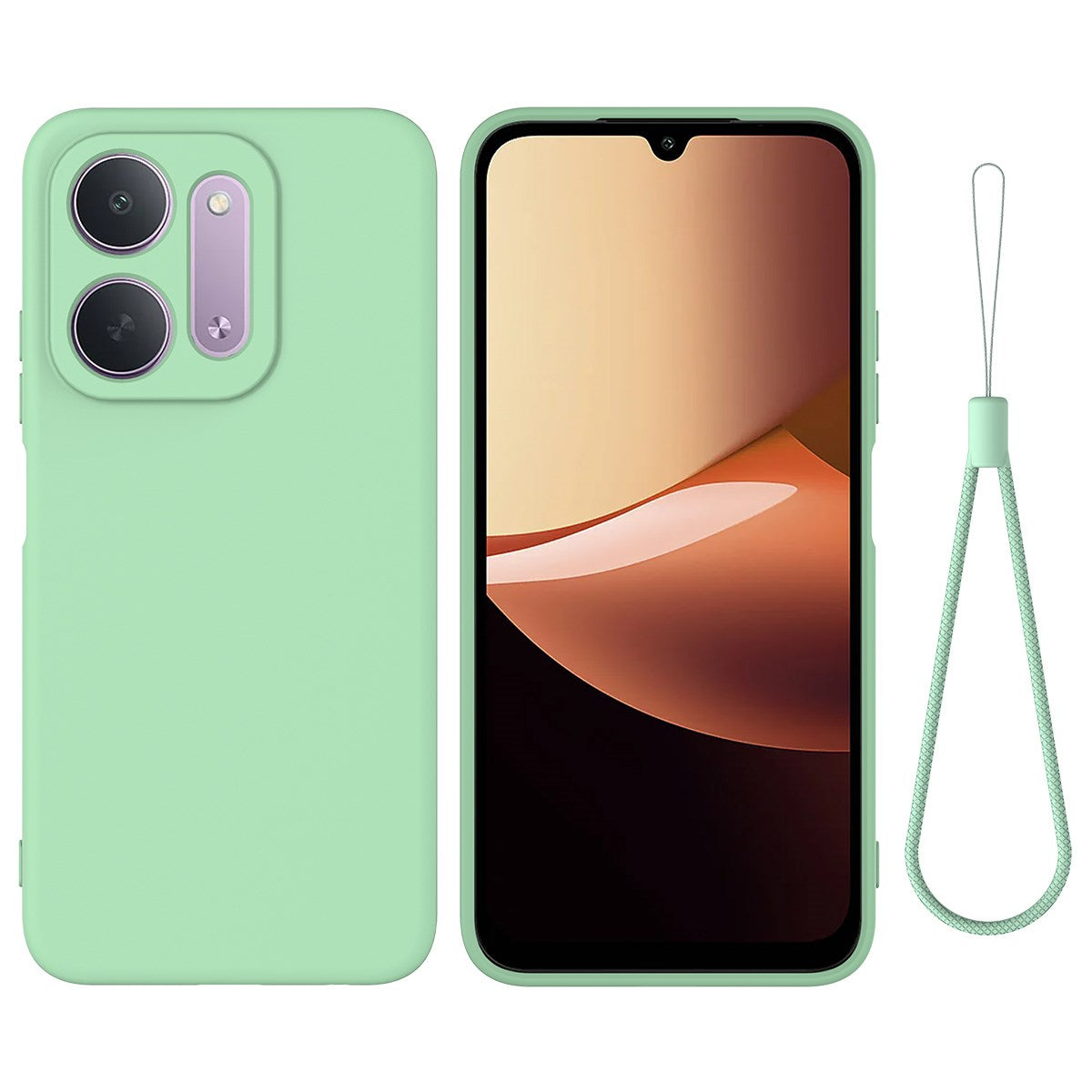 Xiaomi Redmi 17C (5G) EIDERWOOD Silicone Case w. Strap - Green