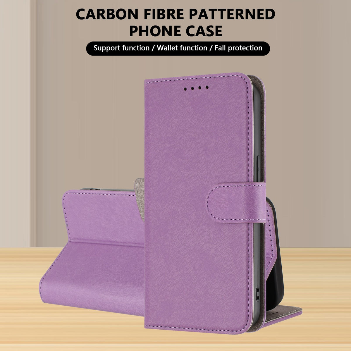 Xiaomi Redmi 17 (5G) / (4G) EIDERWOOD Artificial Leather Flip Case with Stand and Card Holder - Light Purple
