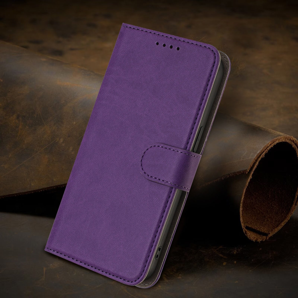 Xiaomi Redmi 17 (5G) / (4G) EIDERWOOD Artificial Leather Flip Case with Stand and Card Holder - Purple